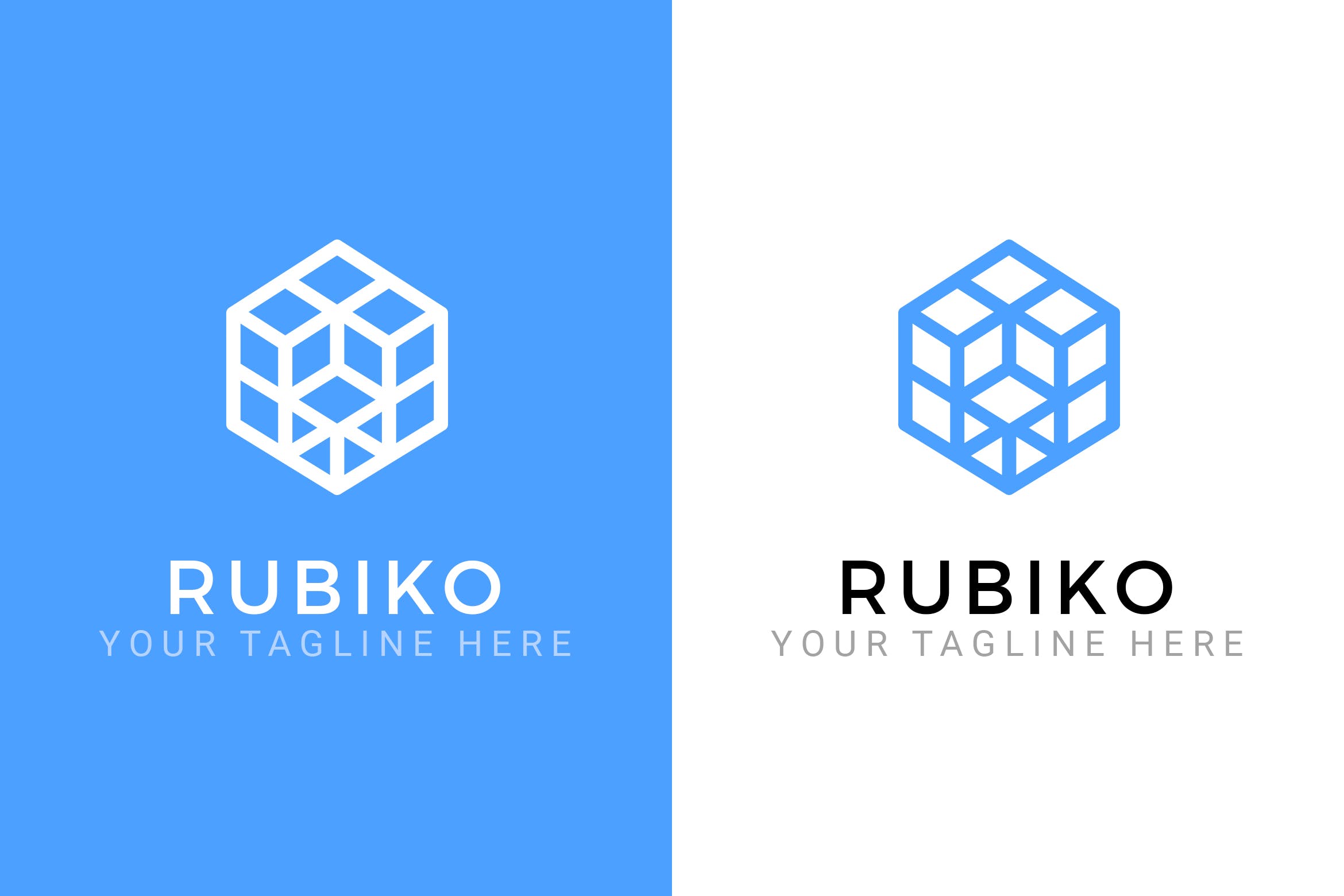 抽象魔方立体图形Logo设计模板 Rubiko – Abstract Logo Template