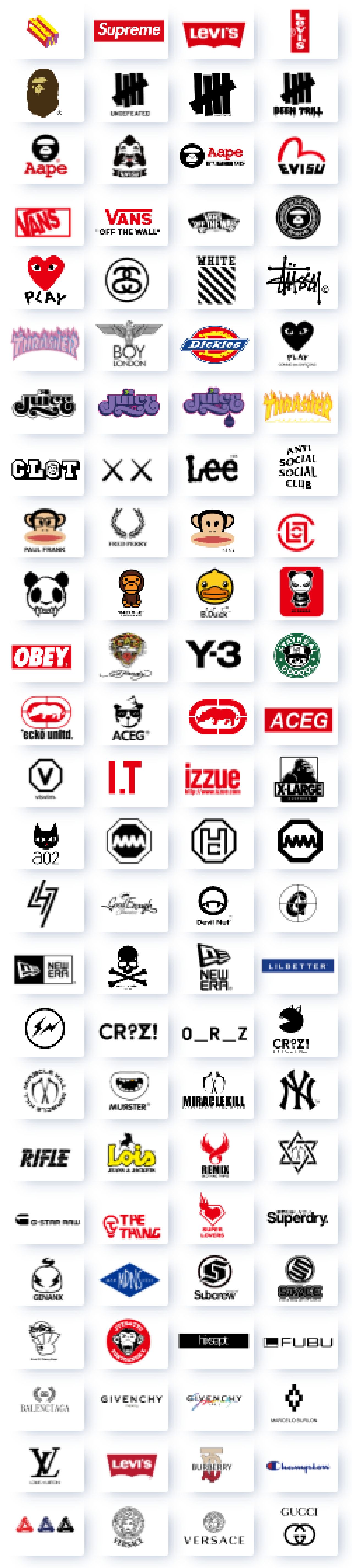 大牌潮牌服装服饰奢侈品印花LOGO标志徽标ai矢量PNG素材插图1