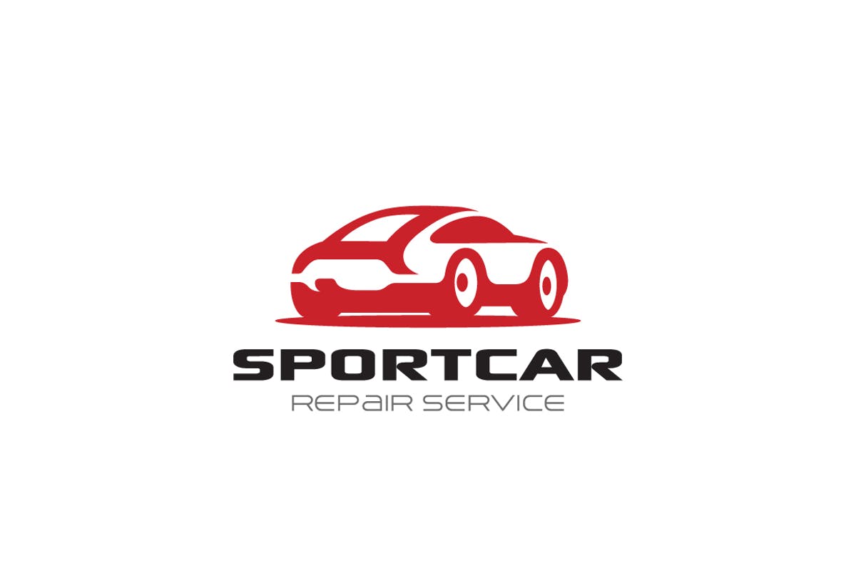 汽车汽修服务品牌Logo模板 Logo Car Auto Vehicle Sport Race Repair Rental