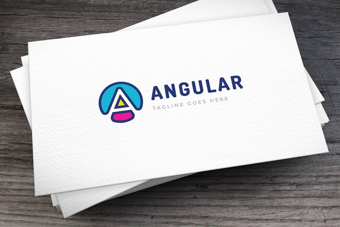 字母A创新图形Logo商标设计模板 Angular Letter A Logo Template