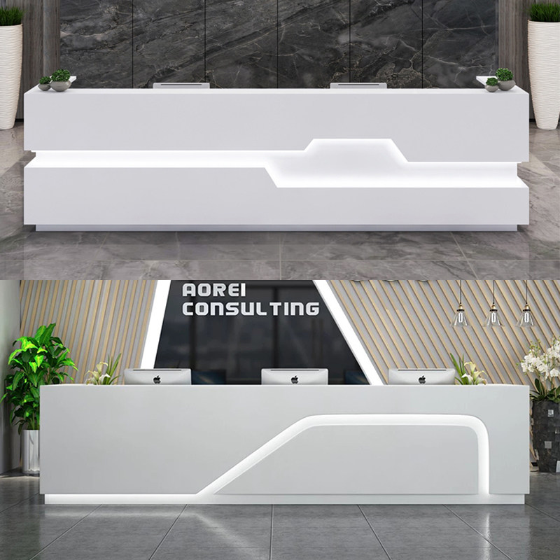 Large company paint front desk beauty salon cashier counter modern bar simple hairdressing clothing store reception desk customization