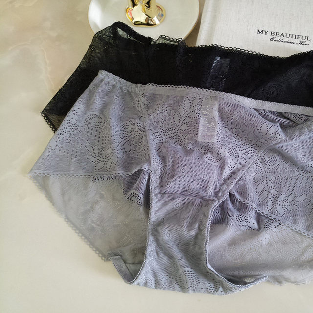 ແມ່ຍິງ sexy seamless ບາງໂປ່ງໃສ gauze ຕາຫນ່າງ underwear ຂະຫນາດໃຫຍ່ຂະຫນາດກາງຕ່ໍາແອວອ່ອນແລະສະດວກສະບາຍ elastic boxer briefs ສໍາລັບແມ່ຍິງ