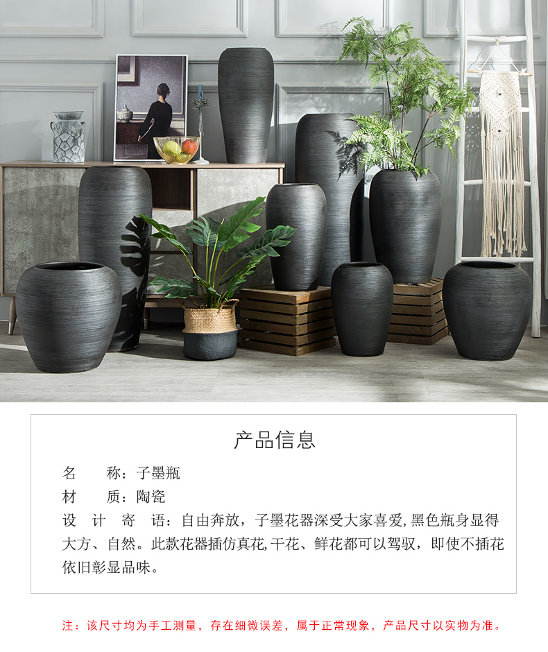 Jingdezhen ceramic vase sitting room place of large vases, flower arranging extra large hotel decorative pottery basin of restoring ancient ways