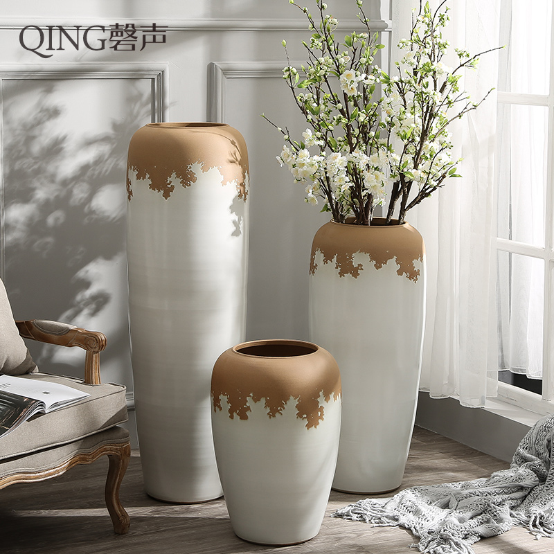 Ceramic furnishing articles contracted and I sitting room of large vase hotel villa flower arranging dried flower porcelain decoration decoration