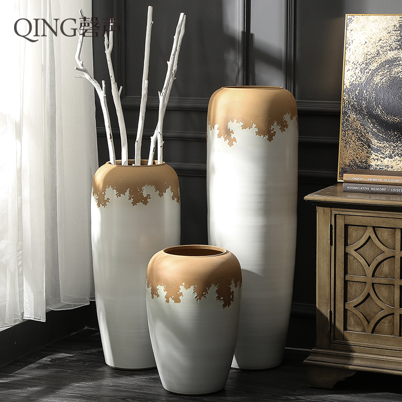 Ceramic furnishing articles contracted and I sitting room of large vase hotel villa flower arranging dried flower porcelain decoration decoration