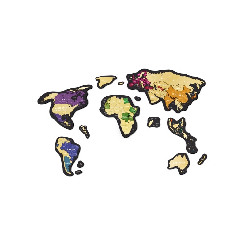 Spot Travel Map Magnetic World scraped map fridge sticker Ukraine 1DEA