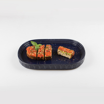 Spanish DOIY hestia blue ceramic tray Nordic wind meal with trays