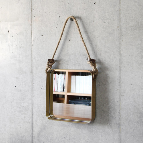 Japanese DETAIL Wall Rope Mirror hanging square mirror