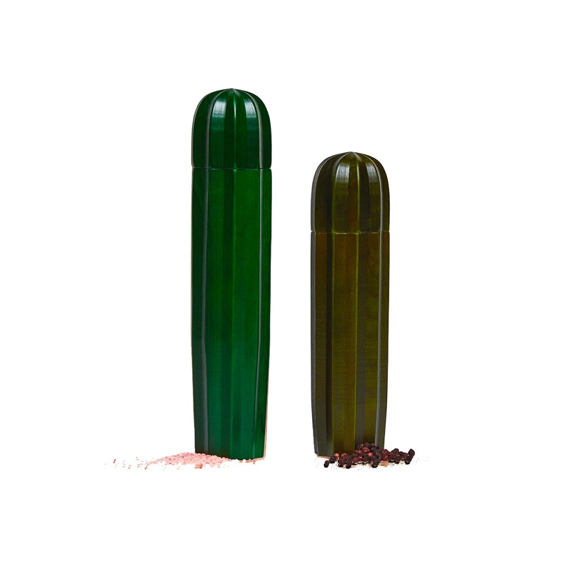 Salt and black pepper grinder two-pack cactus salt and pepper shaker Spanish design studio DOIY