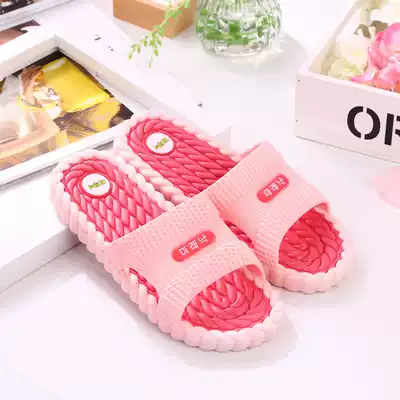Summer mid-summer with the cool woman home and outside to wear a Bath bathroom non-slip PVC durable home mother slippers