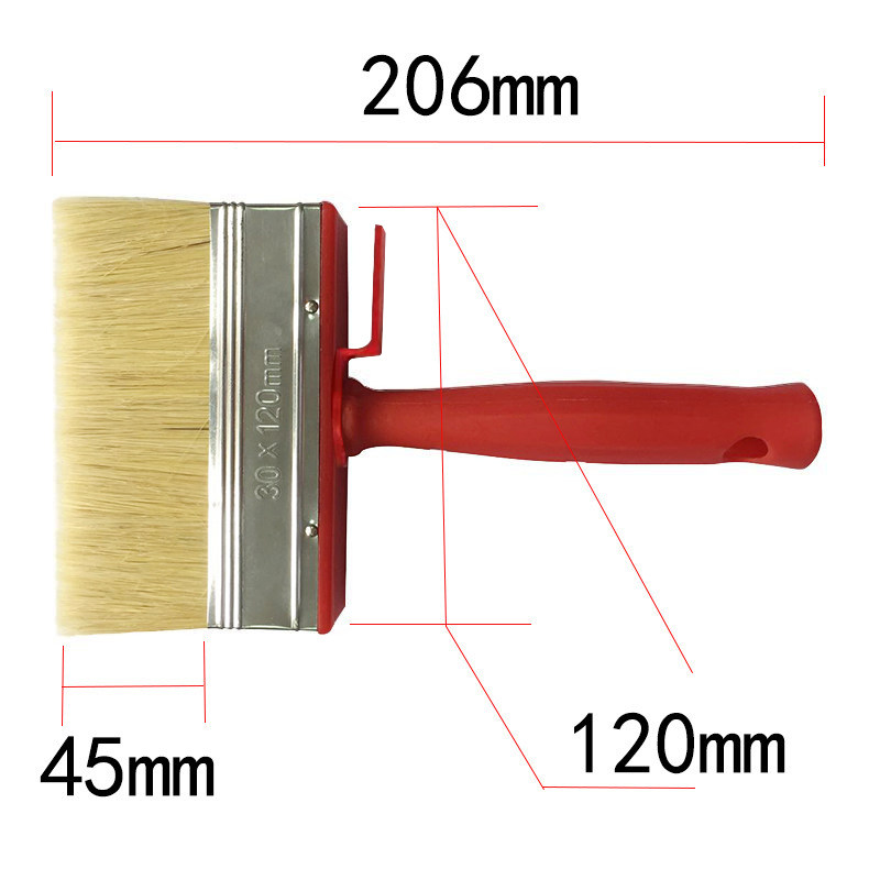 Plate brush is not easy to lose hair paint brush thickened plastic handle square brush painting tool brush