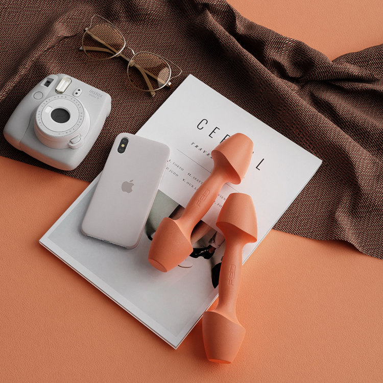 Aerobic yoga dumbbell ladies fitness equipment home weight loss thin arm 3 pounds small pair 1kg children's silicone