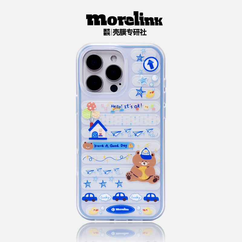 Morelink|Original New Design Ins Quirky Bear Cartoon Car-Themed Phone Case Suitable for 18Promax Iphone16/17Promax Cute and Sweet Double-Layer Protective Cover Anti-Drop 17Pro/ Morelink|Original New Design Ins Quirky Bear Cartoon Car-Themed Phone Case Suitable for 18Promax Iphone16/17Promax Cute and Sweet Double-Layer Protective Cover Anti-Drop 17Pro/