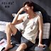 Bộ đồ ngủ mens bông mùa hè vest tăng ngẫu nhiên kích thước của thanh niên quần short bông hai mảnh bộ mùa hè đàn ông quần áo về nhà. 