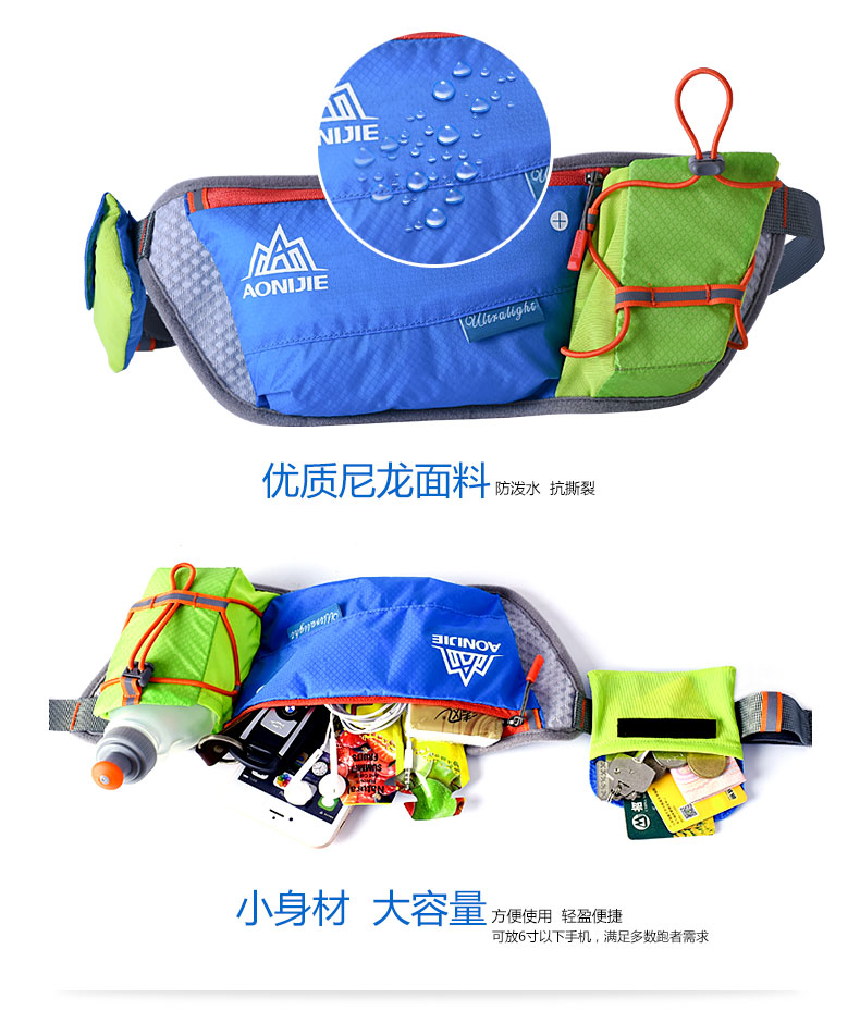 Professional Marathon Running Pocket Đa năng 6 inch Điện thoại di động Slim Không thấm nước xuyên quốc gia Không lắc túi ấm 	túi đeo hông nhỏ gọn