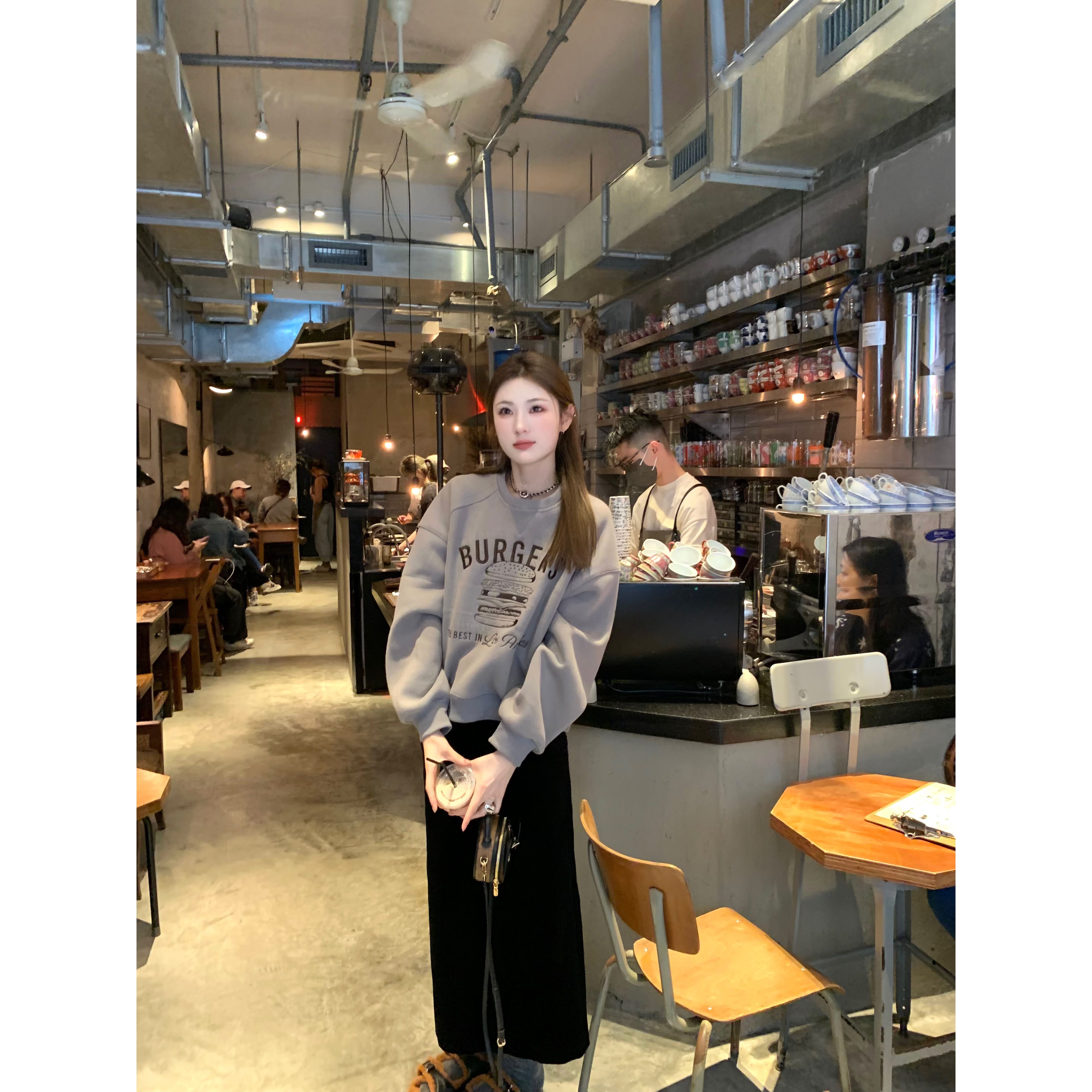 aaaaxbbb through Sherwood Two-Color Body Half Dress Short Skirt Long Skirt A with thin commute winter-Taobao