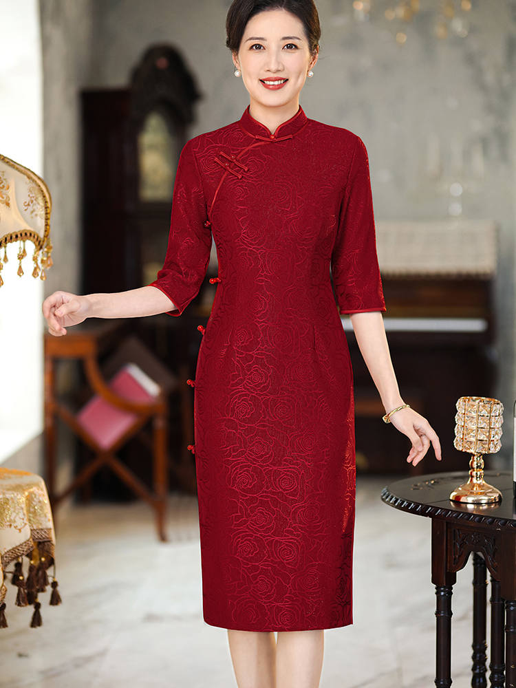  2xl suggestion (115-125 catties)+Wine red 005  