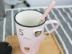 Cặp đôi cặp đôi xu hướng sáng tạo Phiên bản Hàn Quốc với nắp muỗng gốm cốc sinh nhật món quà sinh nhật cốc nước sữa - Tách