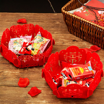 Bridesmaids wedding banquet Props Big Red Festive Fruit Tray Creative Loving and Chinese Fruits Pan Womens Wedding supplies Great All