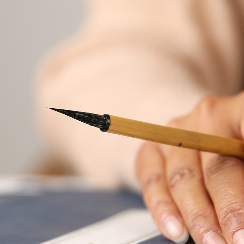 Hook line pen small case thin golden wolf sheep and hook line Chinese painting fine brush line drawing leaf tendon clothing pattern brush Goode pen village