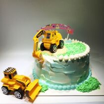 Cake baking decoration engineering truck excavator forklift childrens toys cake ornaments excavator series