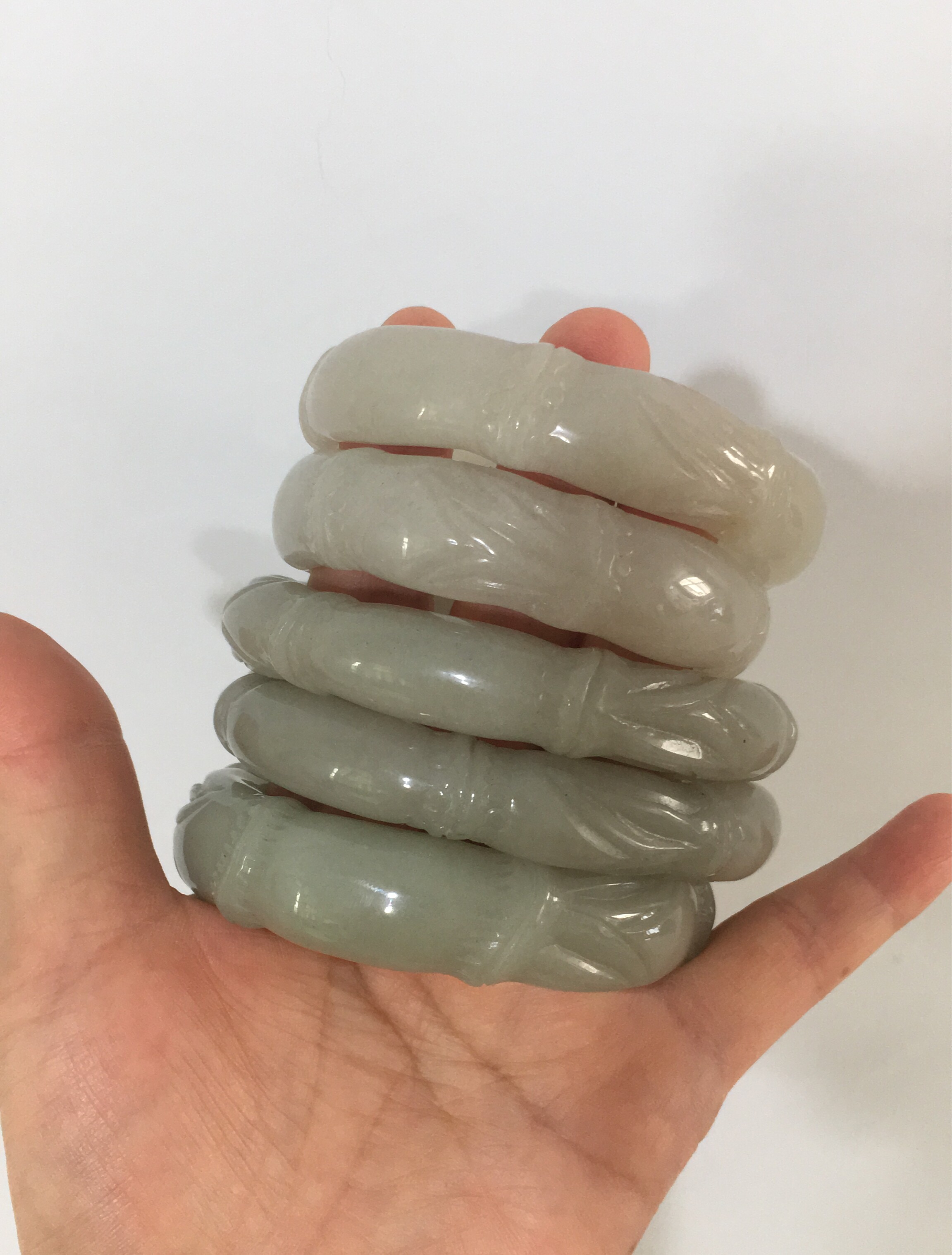 Factory direct sales of Taiyu She Taiyu Shi Taiyu Carved Jade Bracelet Round Bamboo Festival