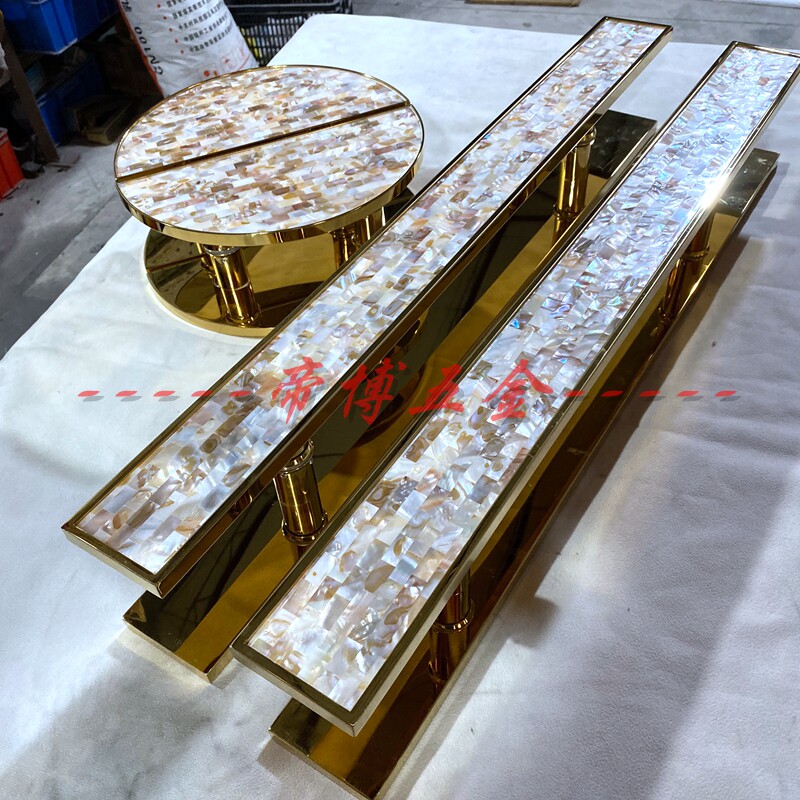 Marble flower shell pattern custom door handle glass wooden handle mosaic stainless steel light luxury hotel club