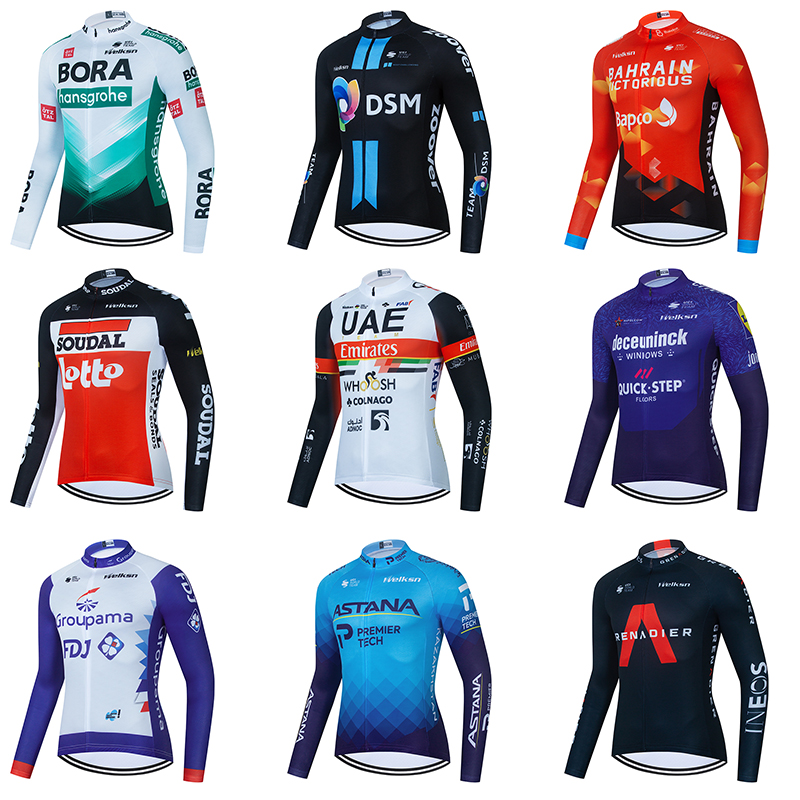 Fleet version of long sleeved spring and autumn speed dry air-breathable cycling suit men's coat Highway Car Mountain bicycle clothes