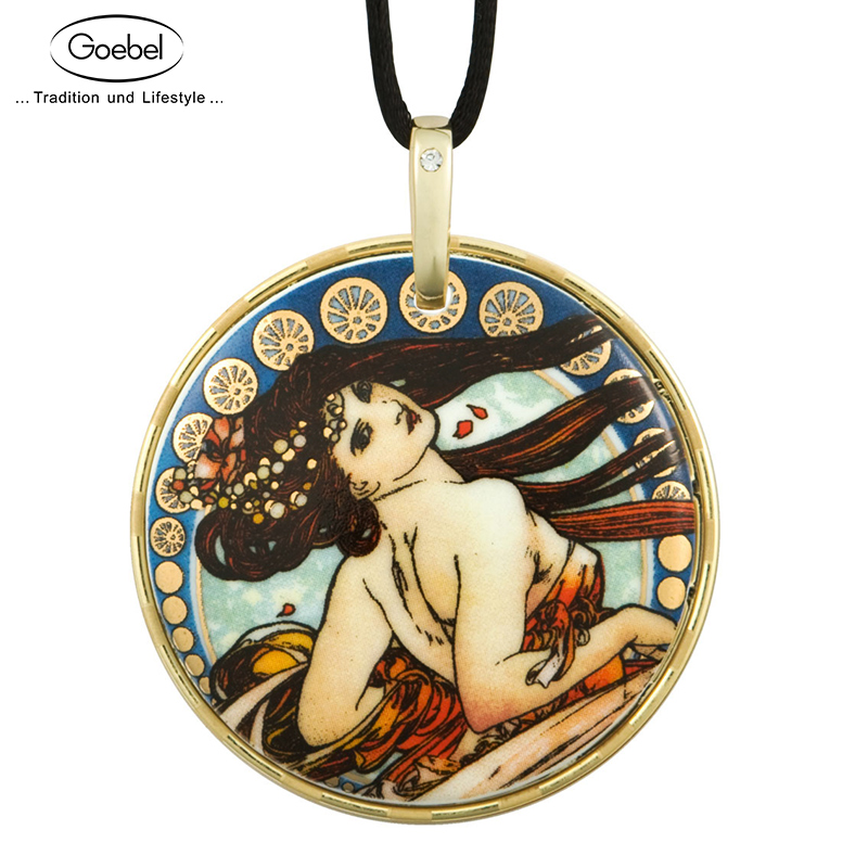 Germany Goebel imported ceramic gifts Ceramic pendant European necklace Jewelry pendant Couple gifts