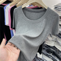 Eurostock neckline webbing webbing thread short sleeve T-shirt woman 2022 summer fit new ocean gas 100 hitch-shirt blouse surge