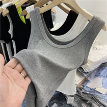 Eurostock pure color 100 lap thread vest small harnesses women 2022 summer fit new tight movement ruffles back blouses