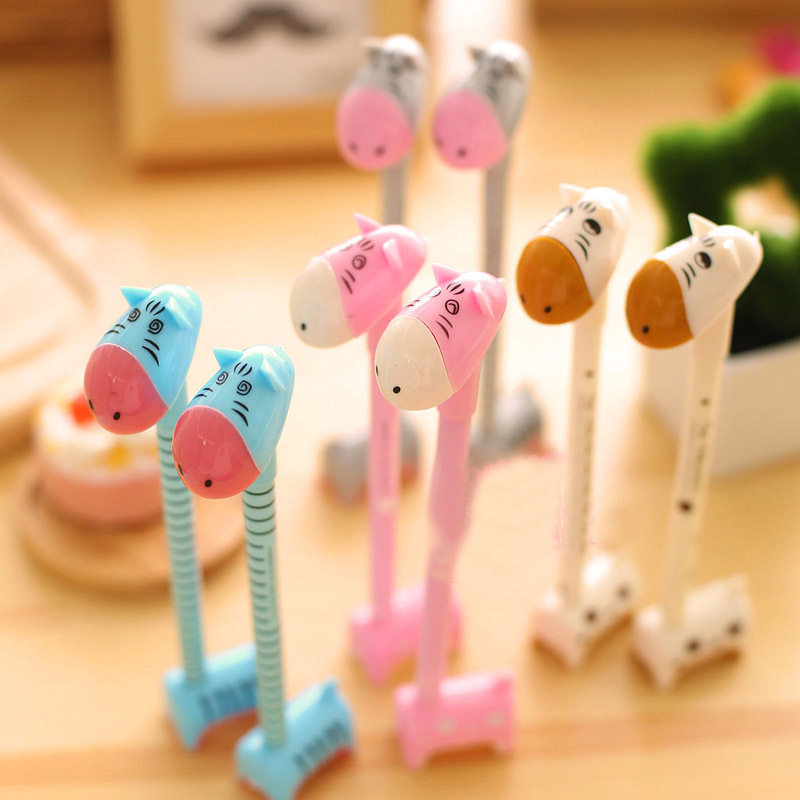 Korean creative stationery cute donkey hima stands ball pen pupil prize children's gift wholesale