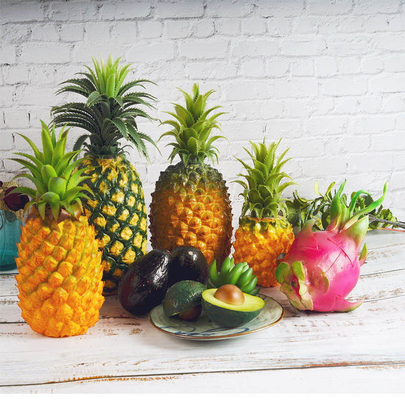 Promotion Emulation Fruit Fake Vegetables Overall Cupboard Home Residence Decoration Emulation Pineapple Pineapples Oil Fruits Durian Model Props