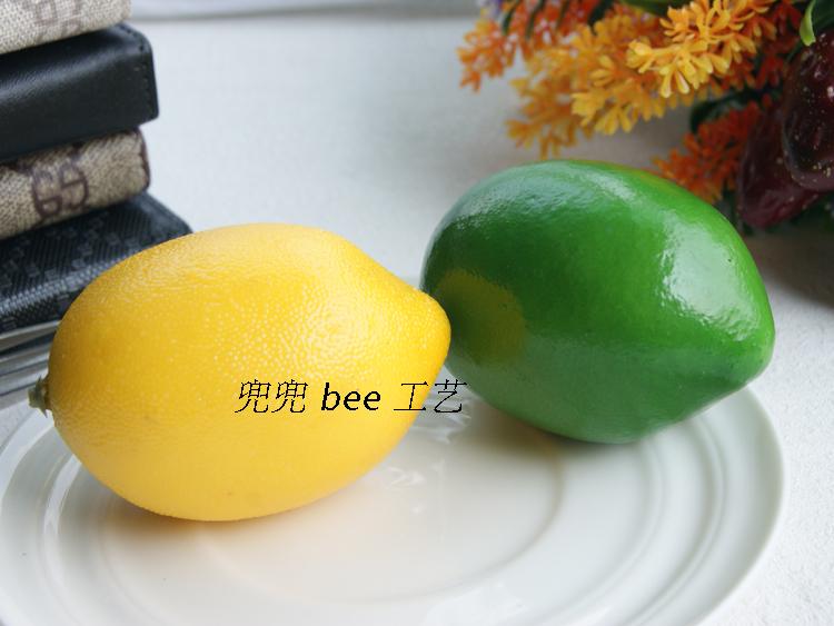 Promotion Emulation Fake Fruit Fake Yellow Lemon Model Shop Shop Window Scene shooting Pictures Overall cupboard Decorative Props