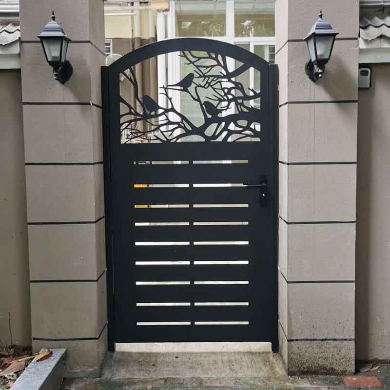 Courtyard door villa door single door double open wrought iron door garden door outdoor door stainless steel carved door custom