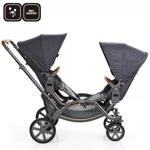 ABC Design Детская универсальная тележка для близнецов с сидением, Германия, амортизация