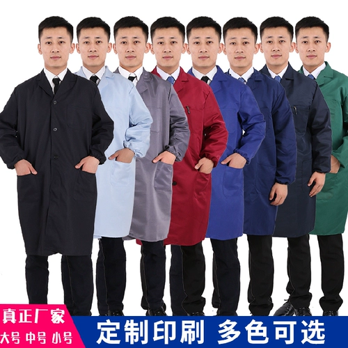 Индивидуальные чистые хлопковые голубые пальто и толстые модели мужчин и женщин, перемещающих орхидею, анти -сустое покрытие для одежды, рабочие