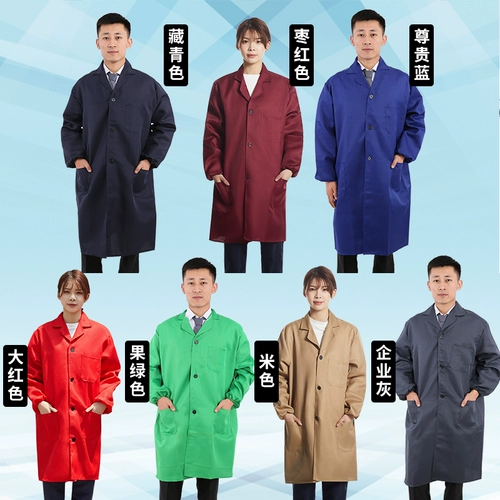 Летняя униформа медсестры для работы, длинная пылезащитная крышка, нагрудник, рабочая одежда, делается под заказ, с печатью вашего логотипа