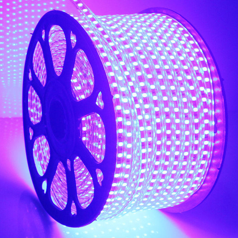 Light strip Super bright light strip Double row three row light strip Suspended ceiling Living room three color colorful remote control light strip outdoor waterproof