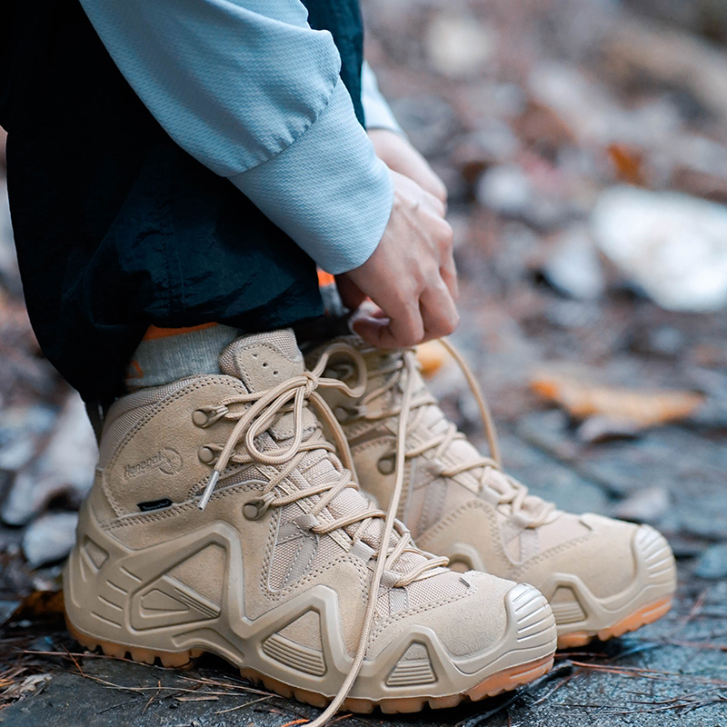 Hange アウトドア ハイキングシューズ スノーマウンテン ハイトップ プロフェッショナル 防水 滑り止め ハイキングシューズ 男女兼用 登山靴 通気性 タクティカルブーツ