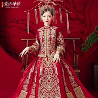 Традиционный свадебный наряд Сюхэ, летнее свадебное платье, коллекция 2021, дракон и феникс