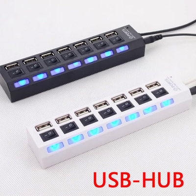 usb2 0 with independent switch multi-connector HUB extension line one drag 7USB hub high speed 7-port USB extension