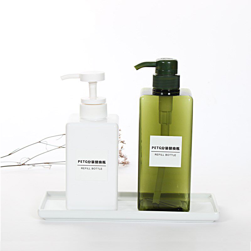 Large Capacity Cosmetics Split Bottle Hotel Bathroom Replacement Bottle Shampoo body lotion Bath Lotion pressed emulsion bottle Quartet