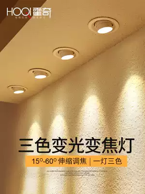 Zoom spotlight LED ceiling light Embedded elephant nose downlight Clothing store bull's eye light Living room aisle corridor Home