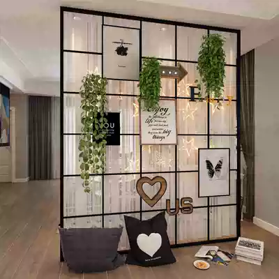 Beauty salon nail shop screen partition Bedroom block entrance door Office rental artifact mobile partition decoration