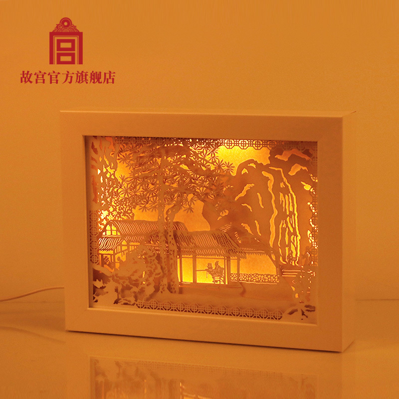 Forbidden City Tang Yinshi Ming drawing carved lamp Creative lamp LED bedside lamp birthday gift Forbidden City official flagship store
