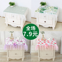 New lace nightstand cover cloth nightstand cover set multi-purpose cover towel bedroom dirty simple modern microwave oven cover