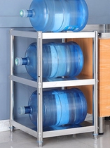 Stainless steel kitchen rack 3-layer floor-standing storage pot rack 4 oven rack storage gap microwave rack dish rack