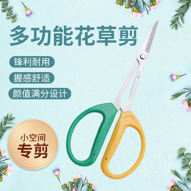Wang Wuquan long handle gardening fruit tree scissors pruning scissors to repair leaves and fleshy twigs leaf buds cut potted bonsai tools