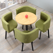 Simple modern negotiation table and chair combination reception leisure table and chair shop rest area balcony leisure small round table